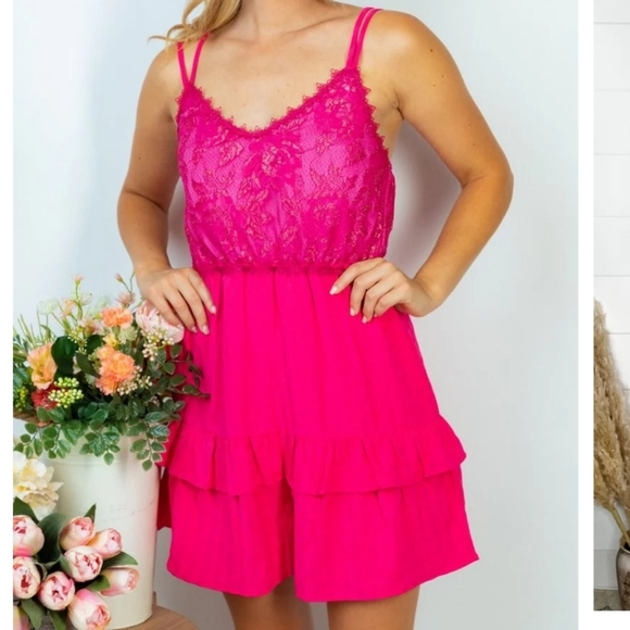 NWOT WHITE BIRCH 3X Mistaken" Adjustable Spaghetti Strap Ruffle Shorts Romper - Picture 1 of 7